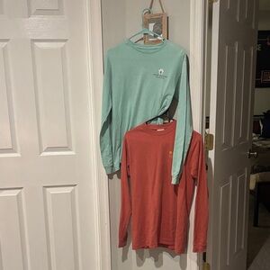 Simply Southern Long Sleeve Shirts - Mint Green and Rust Red